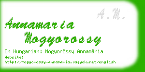 annamaria mogyorossy business card